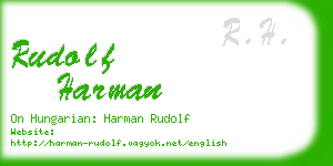 rudolf harman business card